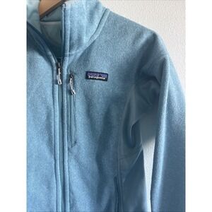 Patagonia Better Sweater Hybrid Full Zip Jacket Womens XS Light Blue Fleece Knit